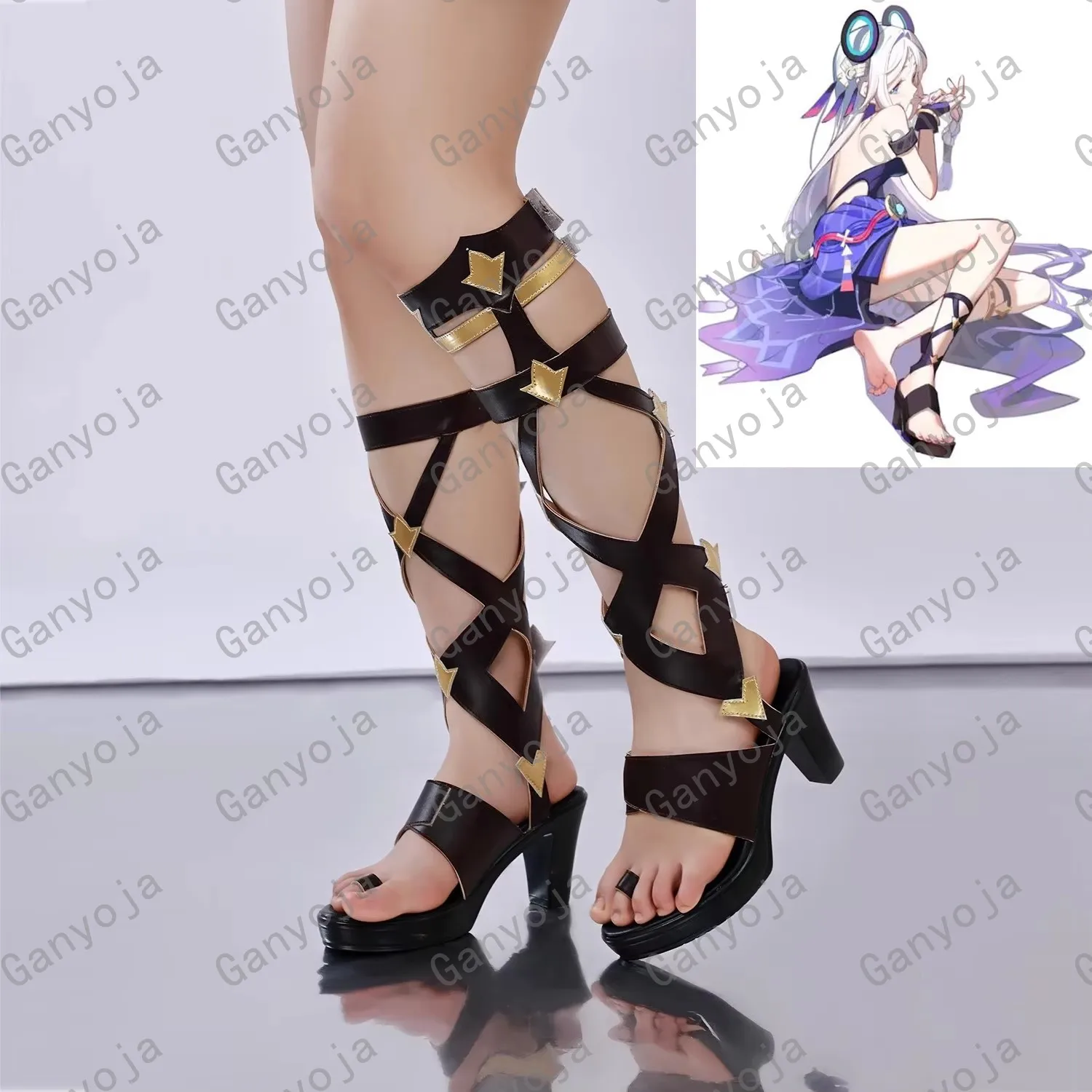 

Hot Games Genshin Impact Citlali Cosplay Costume Shoes Handmade Faux Leather Boots
