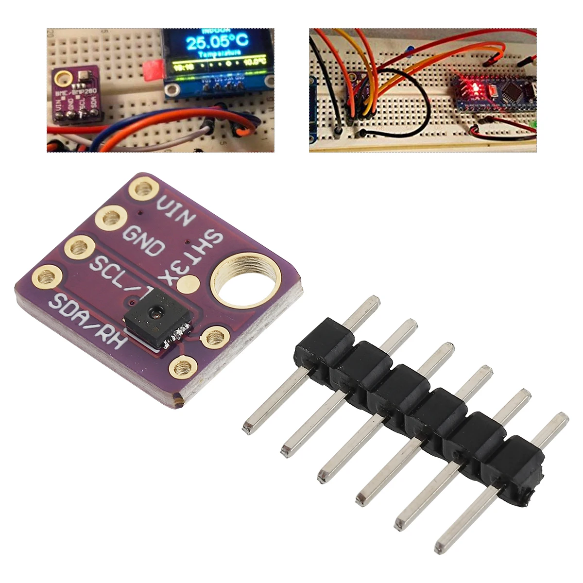 

Digital Temperature Sensor Module Polymer Material Long Service Life Stability Temperature Humidity Sensor Module for Raspberry