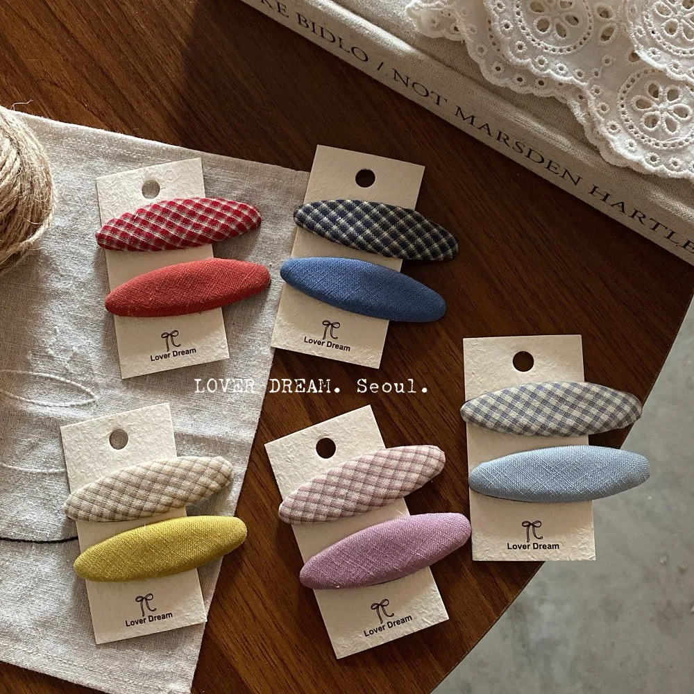 

Корейская заколка для волос в клетку, элитная, для фиксации прядей и челки, заколка-невидимка, заколка для затылка, аксессуар для волос, женская