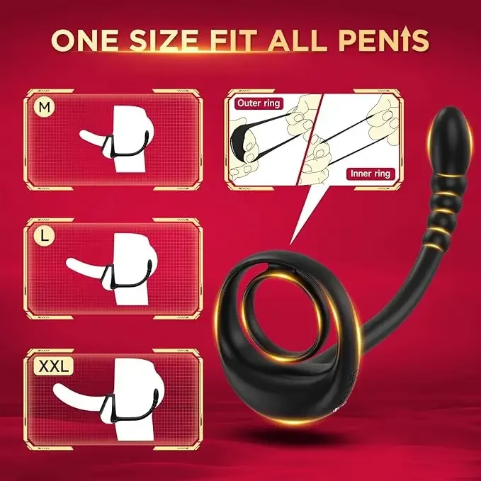 Vibratore perline anali Plug anale anello del pene per l\'uomo App telecomando anello del cazzo vibrante massaggiatore della prostata maschile