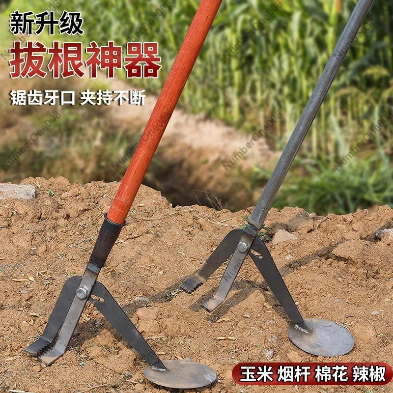 A84E-Garden Tool For Heavy Duty For Manual Forage Removal- Root Remover Designed To Handle Weeds, Corn Stalks& Soybean Stalks