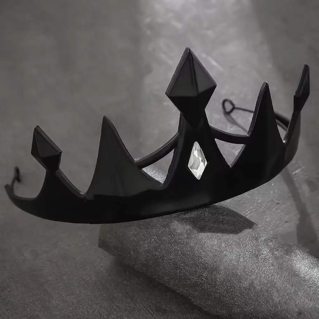 أغطية الرأس لحفلات الهالوين على شكل تاج أسود باروكي #2
