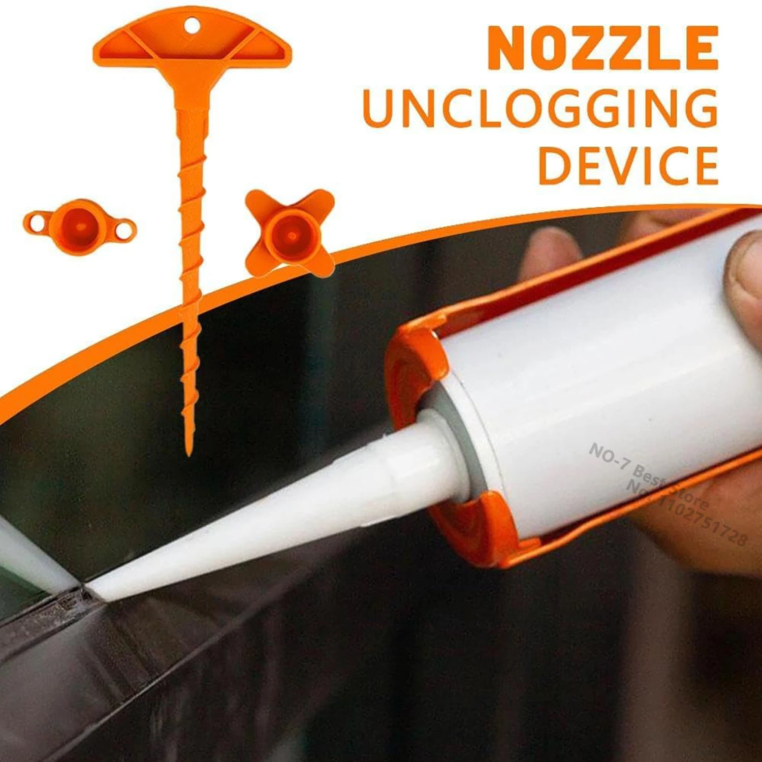 Silicone Seal Cap and Seal Gun Nozzle Removal Tool  Nozzle Dredge Silicone Seal Cap Used for Open Core Tube Prevent Rapid Drying