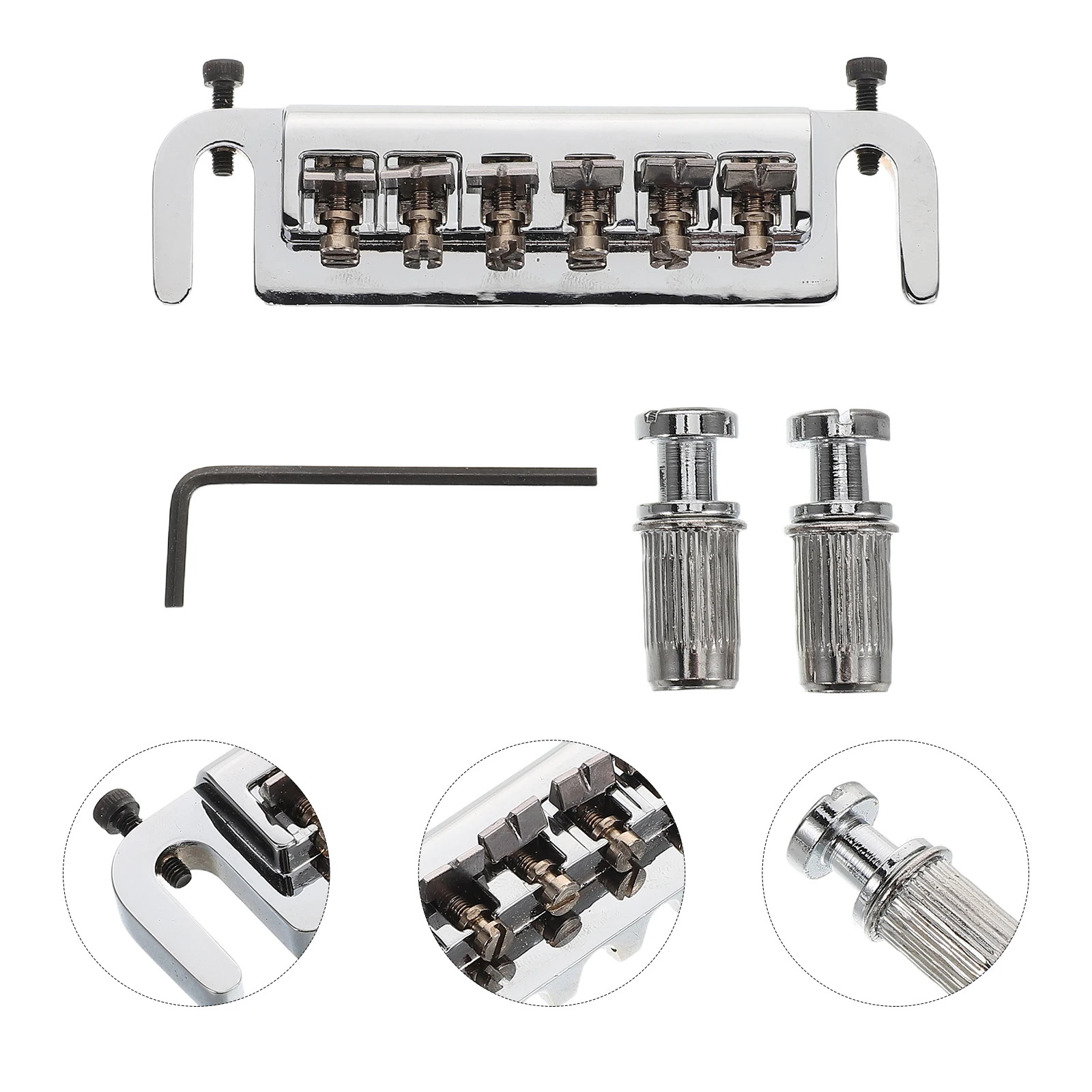

Electric Guitar Bridge Accessory Tailpiece Saddles Hardware for Classical Accessories