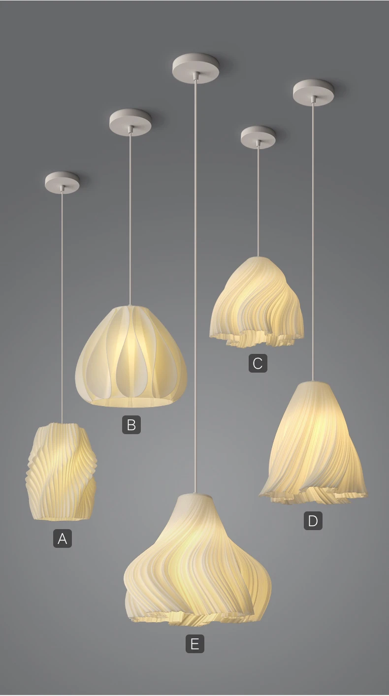 Modern Creative 3D Printing Ceiling Chandelier for living room Bedroom Bedside Restaurant Pendant Lights Dining Table Decor Lamp