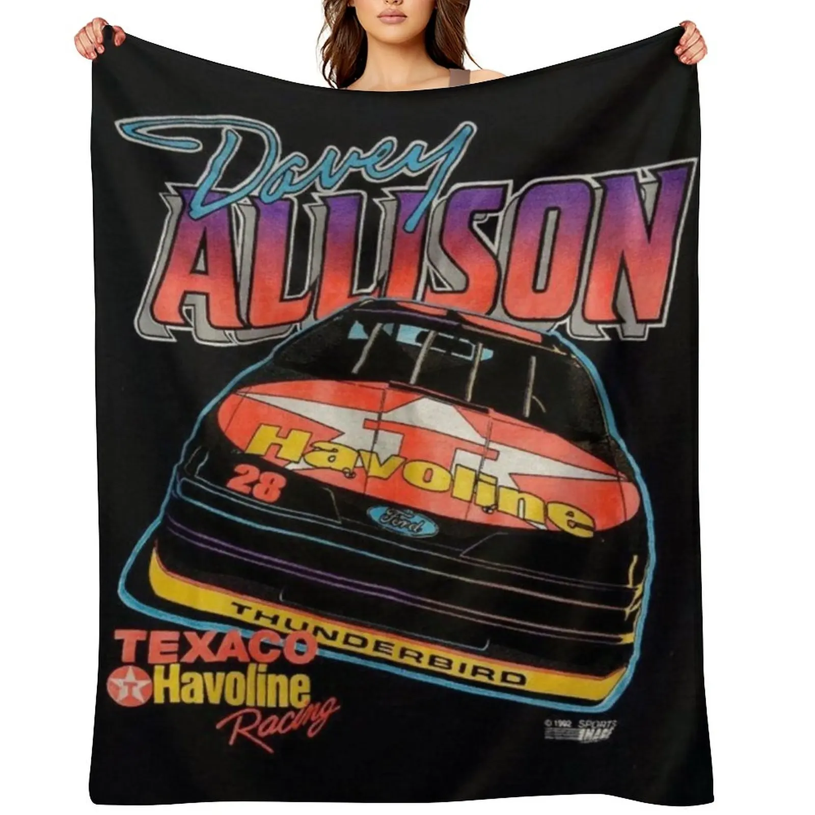 

davey allison Throw Blanket anime Soft Beds Custom Soft Big Blankets