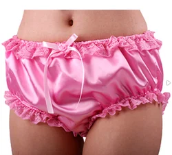 Hot Selling Sissy Adult Baby Underwear Cute Pink Satin Underwear Elastic Belt Very Cute for Men and Women