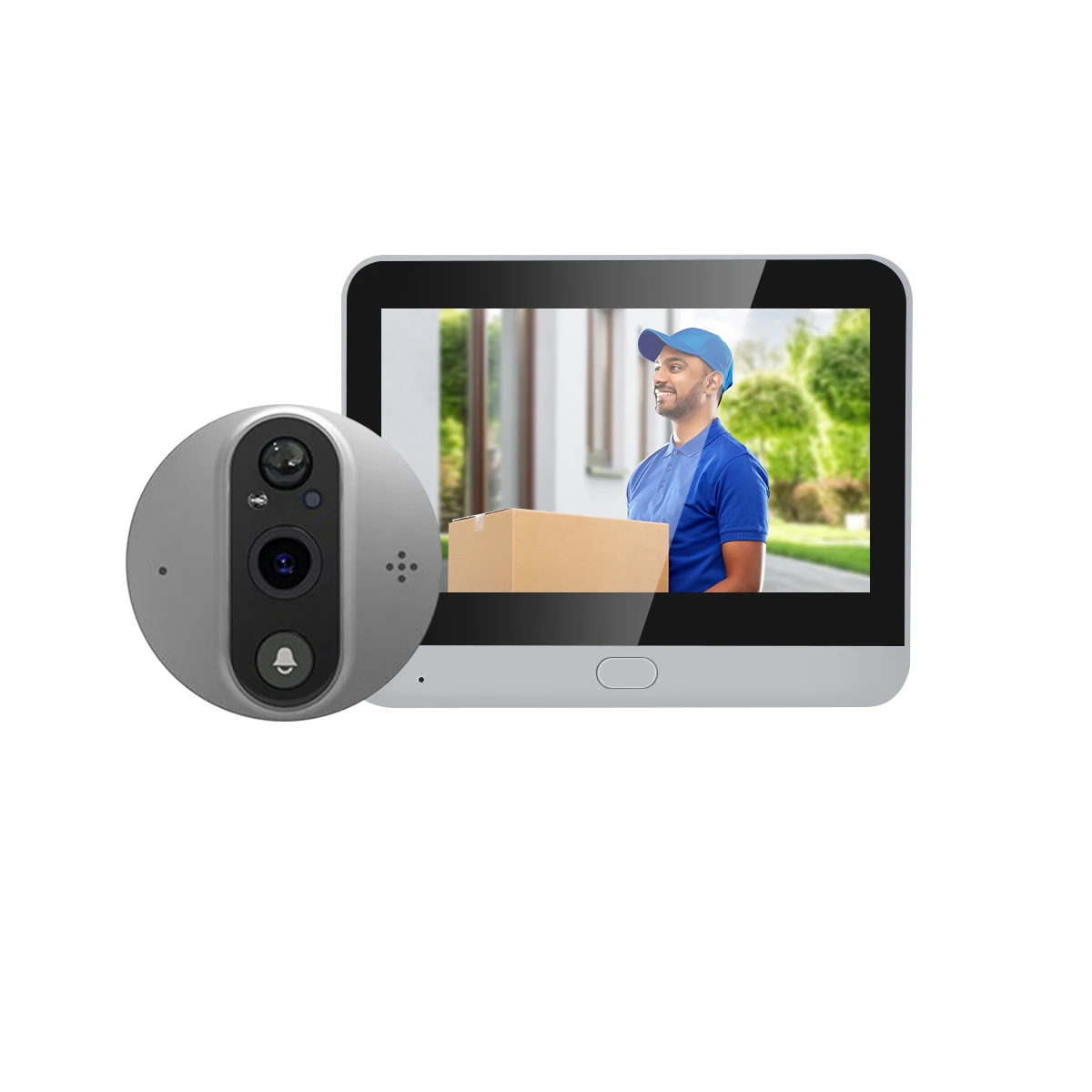 

Дверной видеоглазок с Wi-Fi, экран 4,3 дюйма, 2 МП, 1080P
