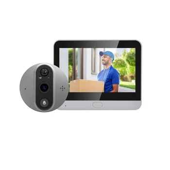 4.3 inch IPS Screen Tuya APP 2MP 1080P WiFi Doorbell Visual Door Peephole Video Door Phone Camera PIR Home Security Doorviewer 4.3 inch IPS Screen Tuya APP 2MP 1080P WiFi Doorbell Visual Door Peephole Video Door Phone Camera PIR Home Security Doorviewer