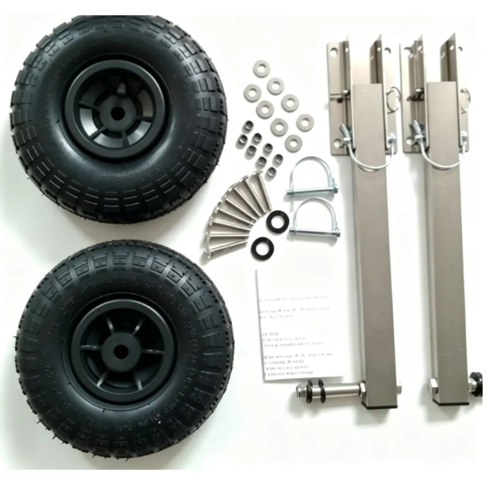 For 304 Stainless Steel Stern Wheel for Rubber Boat Trailer Kayak Tug Assault Boat D Inflatable Wheel