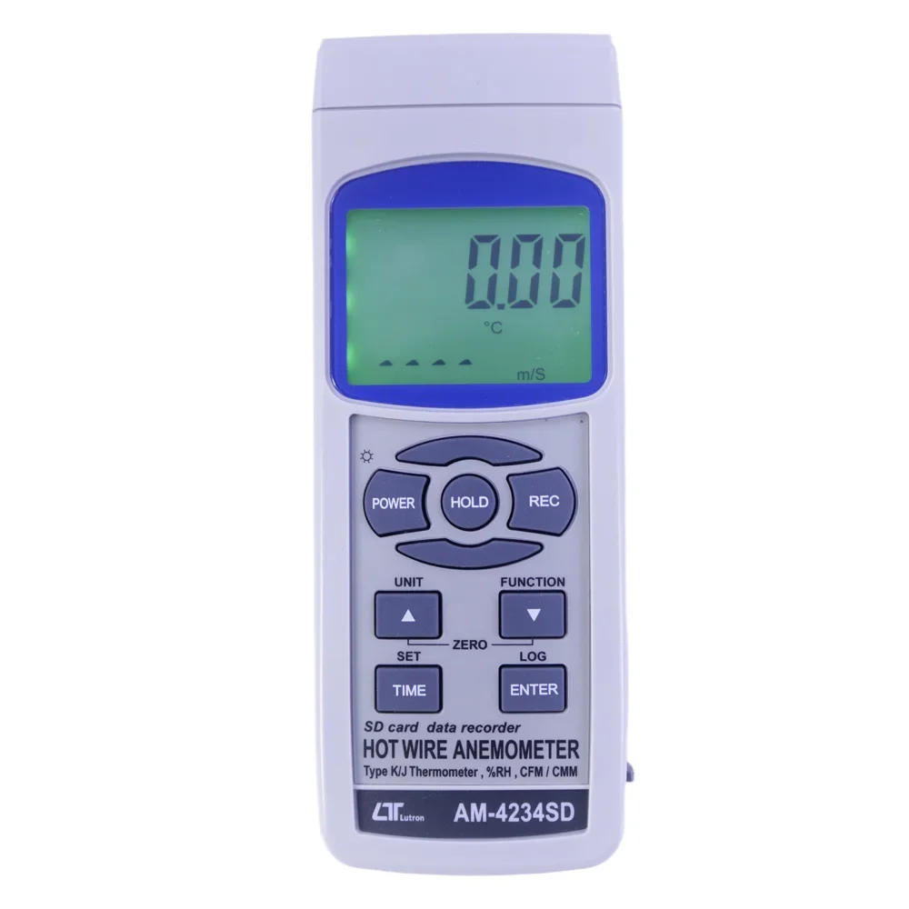 

2026 Lutron AM-4234SD Hot Wire Anemometer air Velocity air Flow Humidity Dew Point and Temperature Tester