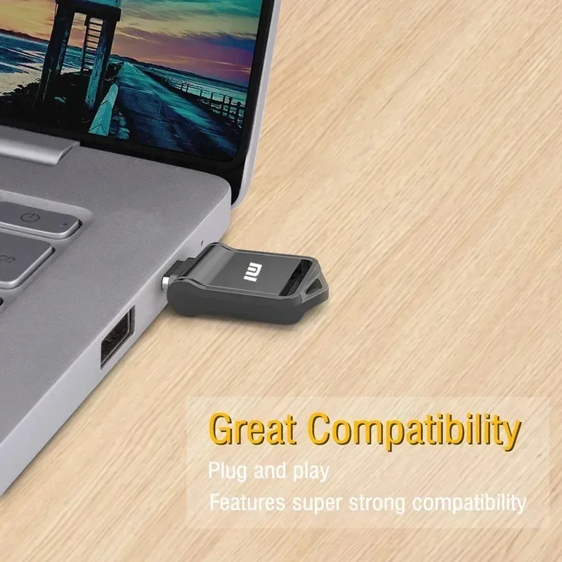 Xiaomi 2TB USB 3.2 フラッシュドライブ高速 USB 512GB 1TB Type-C インターフェイスデュアルユースフラッシュメモリスティック携帯電話コンピュータ用