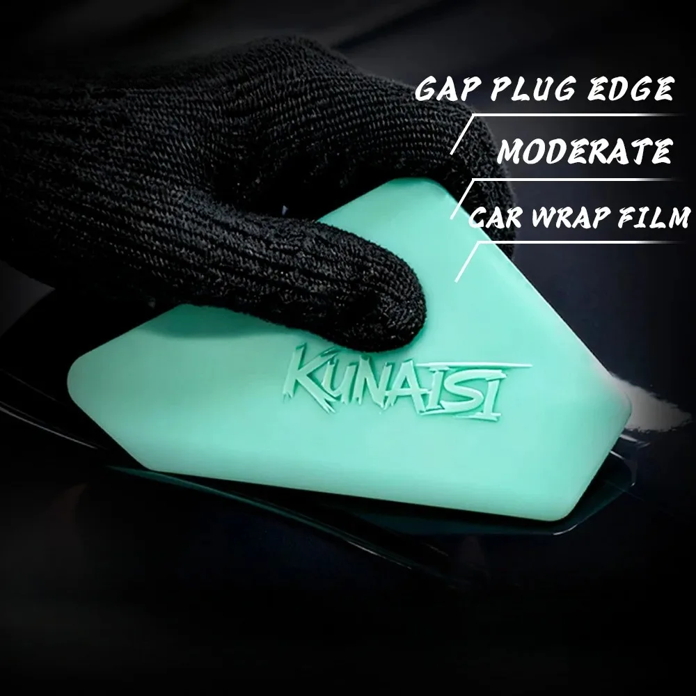 TOFAR 2pcs Different Hardness Detailing Corner Squeegee Curves Slot for Vinyl Car Wrap Window Tint Tools Kit Edge Plug Scraper