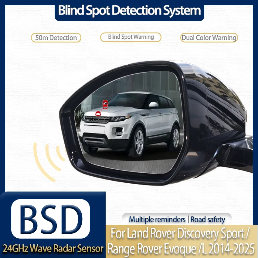 24GHz BSD Blind Spot Detection & Safe Driving Alert For Land Rover Discovery Sport / Range Rover Evoque / Evoque L 2014-2025