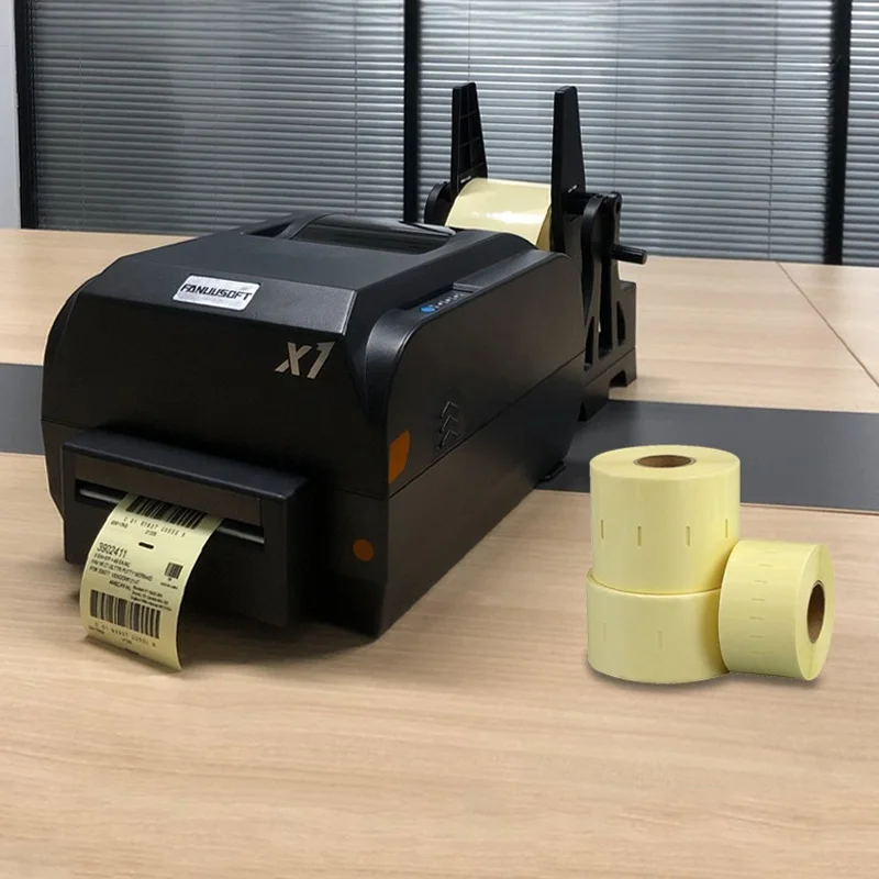 

Электрический термотрансферный принтер для печати на прозрачных этикетках, принтер для штрих-кодов, водонепроницаемые ПЭТ-наклейки для продуктов питания и косметики