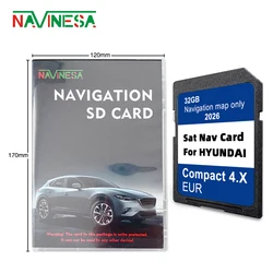 Latest Update Navigation GEN4 SD Card Europe Map 2026 Compact 4.X for Hyundai H350 i40 i40VFIA i40VFSD i40VFSDIA Car