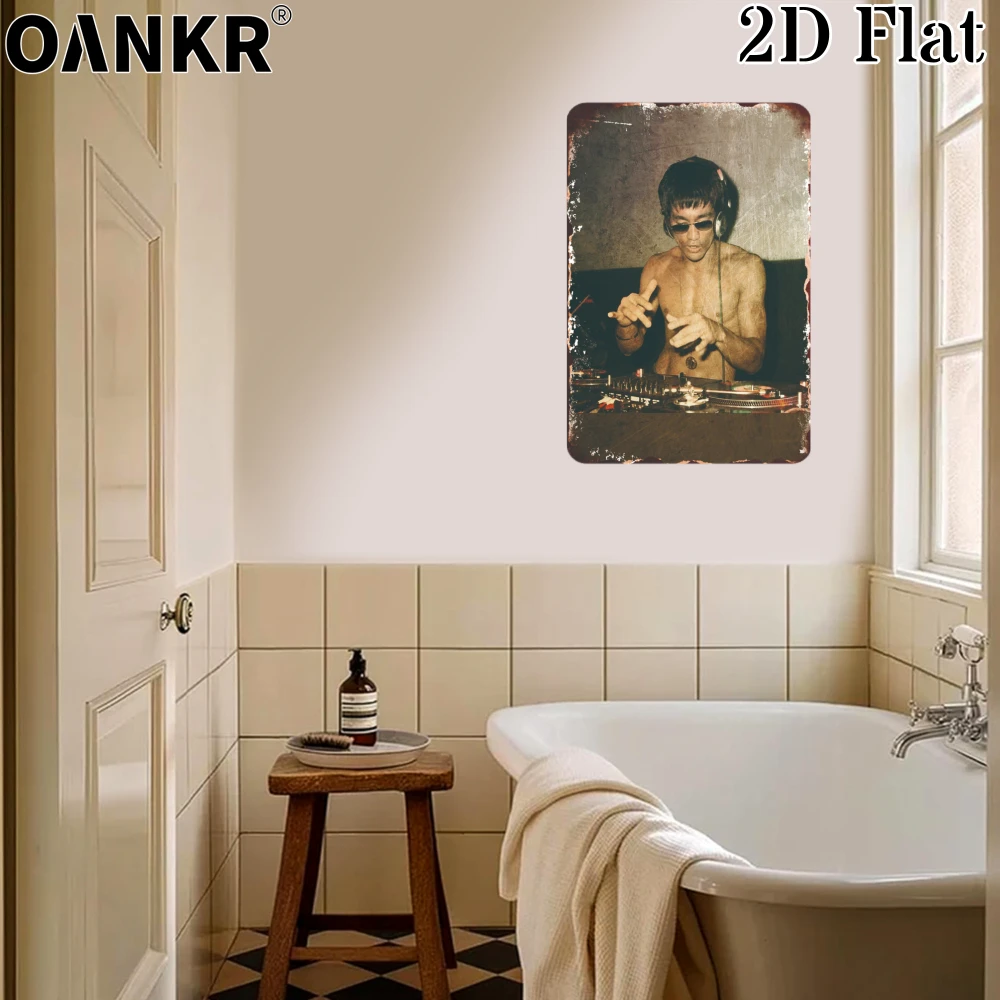 Vintage Kunst-Wandposter Metallschild, Schicke Metallschilder für Männerhöhle Badezimmer Heim-Wanddekoration Plakette