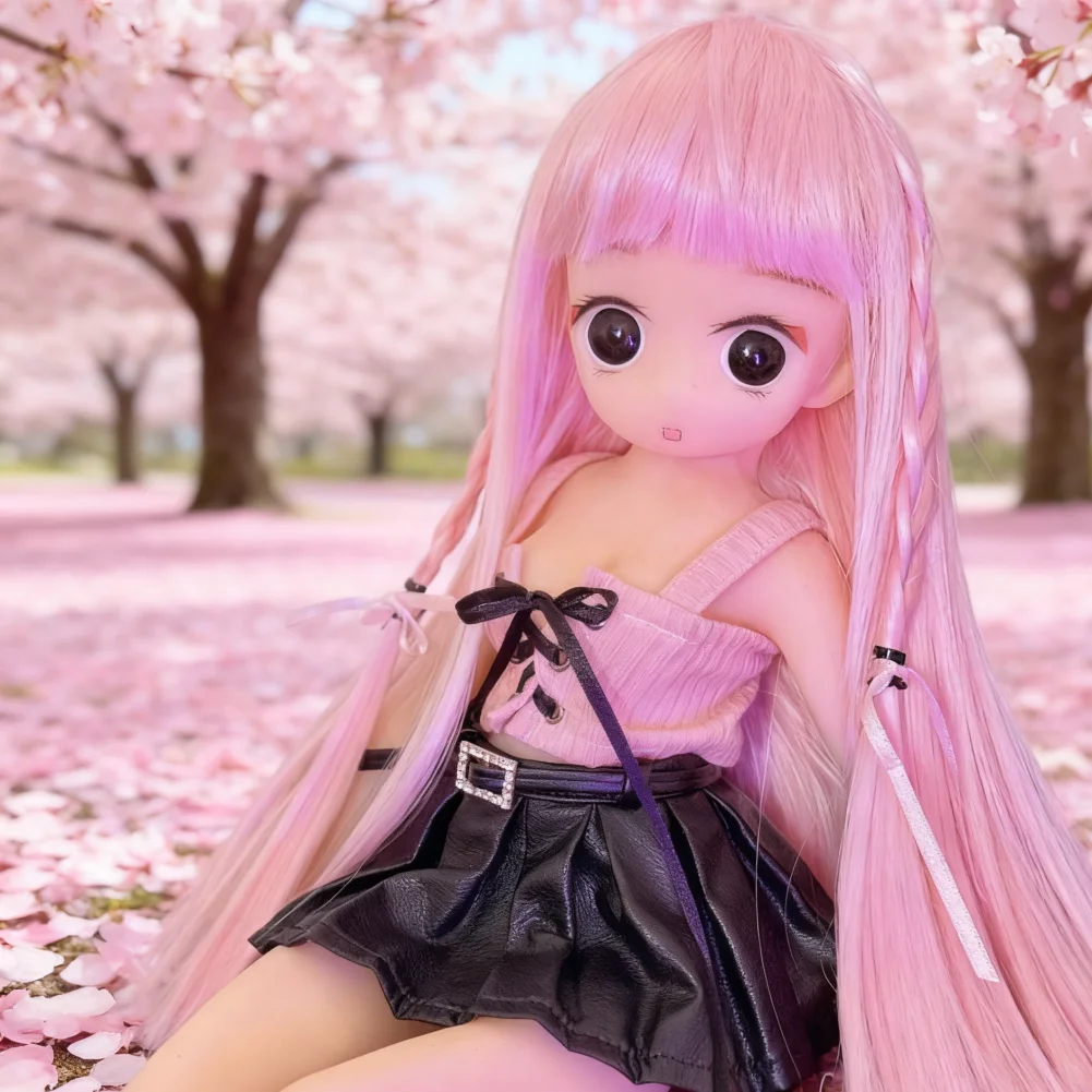 

BJD Doll 1/6 Simulated Humanoid Doll Tpe with Soft Touch and Adjustable Limbs with Skeleton and Pink Hair for Girl BJD Hobbies