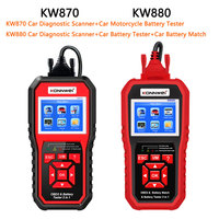 KONNWEI KW870 KW880 12V Battery Tester Analizer Auto Diagnostic Tools Battery Match 3 in 1 Car Code Readers OBD2 Scanner