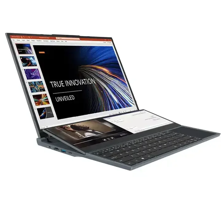 Cheap Double Screen Computadoras Laptop 16 + 14  Inch Narrow Bezels Touch Laptop Core I7 Business Laptops