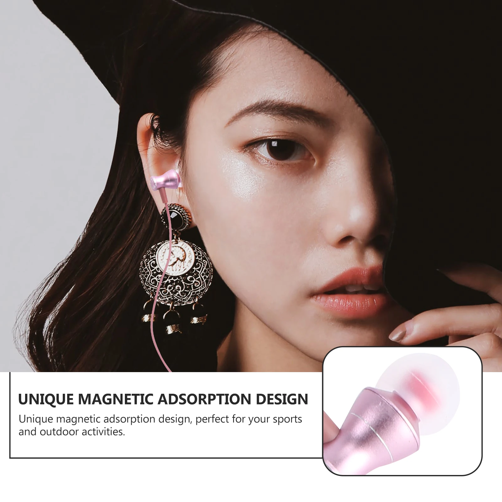 

Stereo Earphone Sweatproof Magnet Sweatproof Stereo Earphone Headset Built Mic Headphone Inline Control Headphones