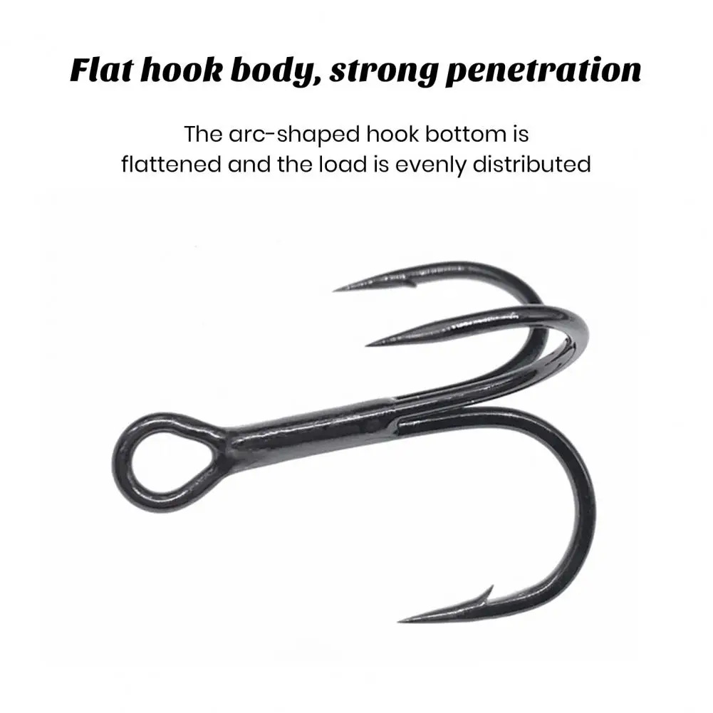 Metal Hooks Treble Hooks Corrosion Resistant Fishing Treble Hooks Strong Penetrating Freshwater Replacement Sharp Hooks 20pcs