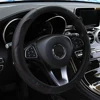 PU Carbon Fiber Leather Car Steering Wheel Cover without Inner Ring Suitable for 14.5-15 Inches of Automotive Supplies 6