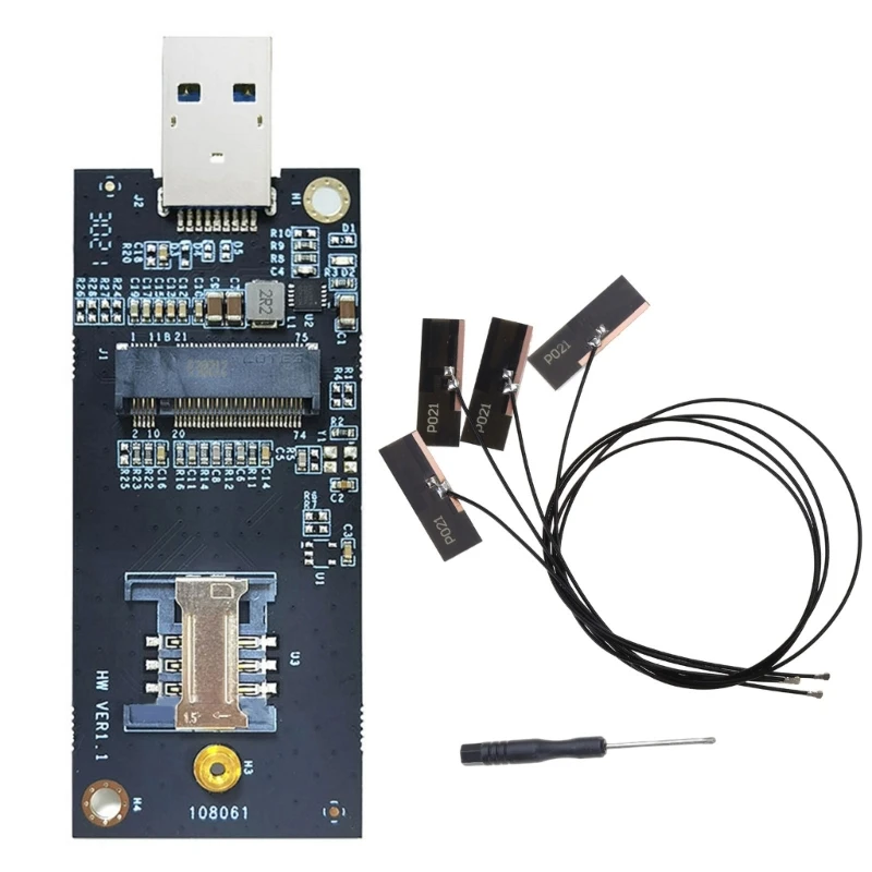 M2 USB Adapter DW5821E M2-NGFF DW5811e DW5816E EM7455 L860-GL USB3.0 Expansion Card For 3G/ 4G/ 5G LTE Module