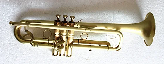 Tide Music Professional B Flat Trumpet Original Brass Brush Lacquered With Amado Drainage System TR8450