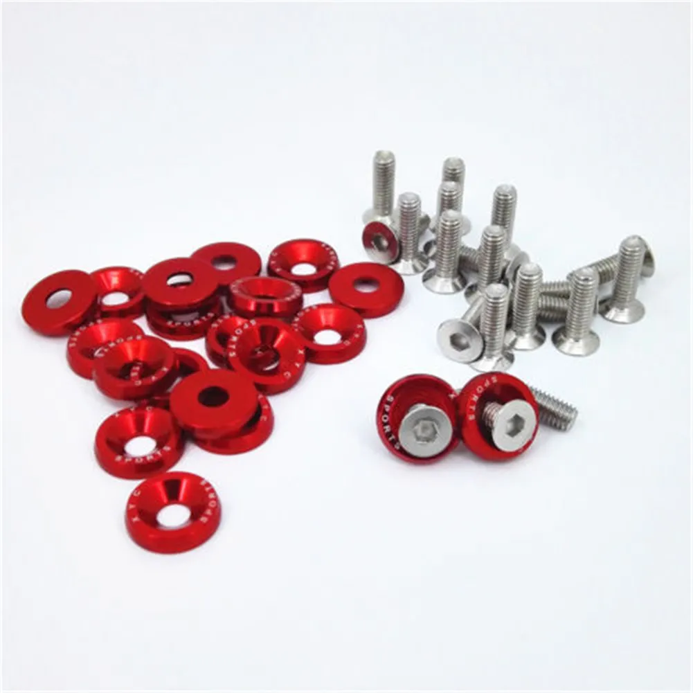 20 × ر ​ ed XYC البليت الألومنيوم درابزين / غسالة مصد / محرك الترباس خليج اللباس كيت