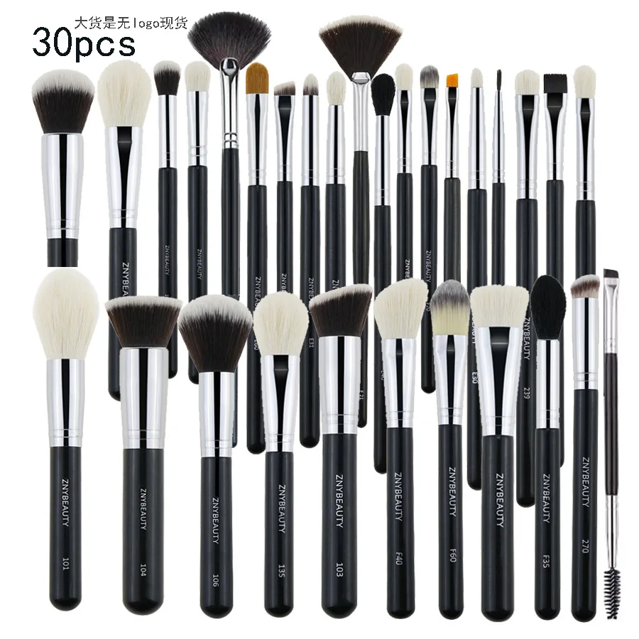 

Professional animal hair, fiber hair large loose powder brush, stipple brush, complete set of makeup brushes