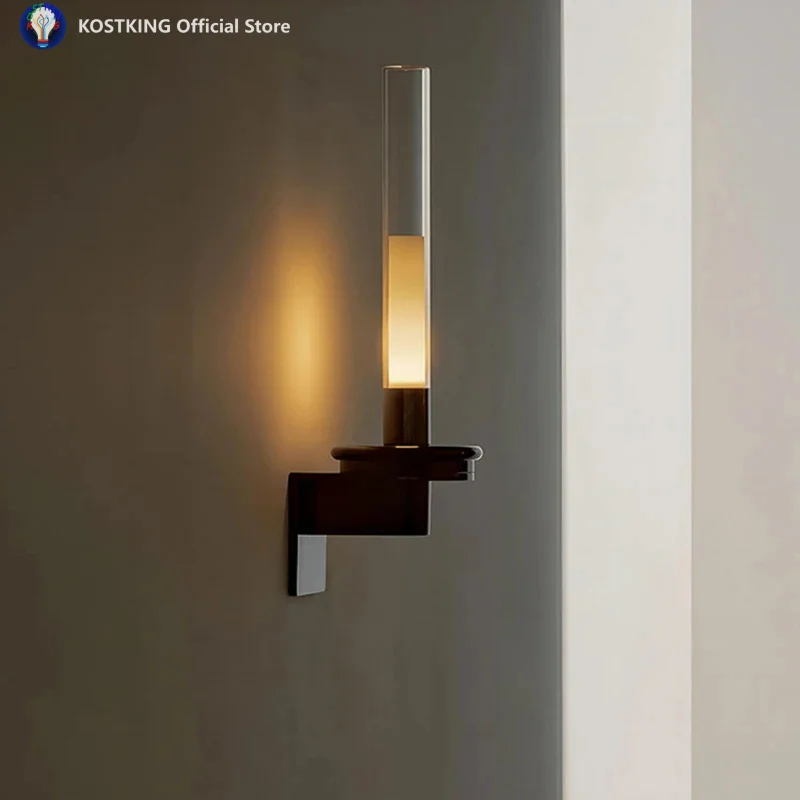 Spanish Creative High-End Metal Glass  LED Decor Home Wall Lamp Bar Bedroom Foyer Dining Room Lighting Fixtures
