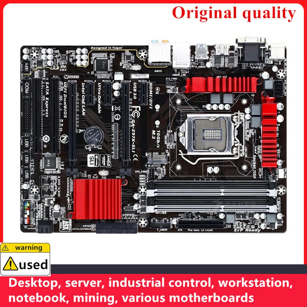 

For GA-Z97X-SLI Z97X-SLI Motherboards LGA 1150 DDR3 32GB Intel Z97 Overclocking Desktop Mainboard SATA III USB3.0