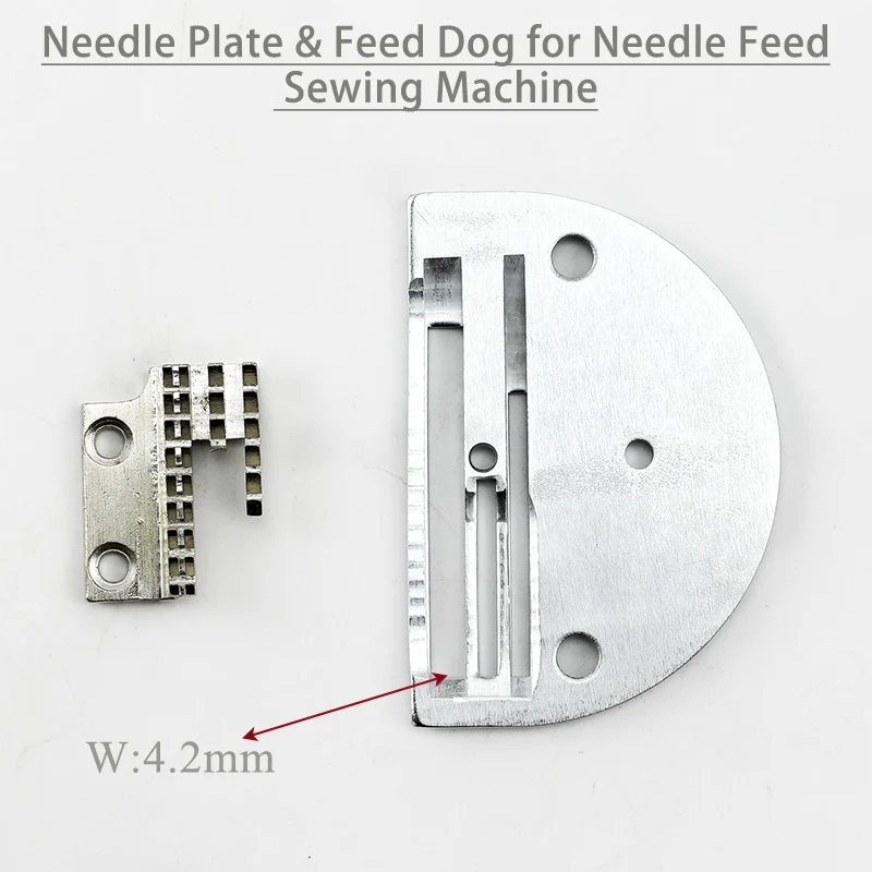 0302/0303 Needle Plate & Feed Dog 213 for Needle Feed & Computerized Heavy-Duty Flatbed Sewing Machine, Double-Row Teeth