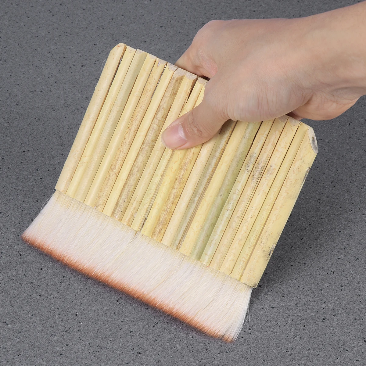 

1Pcs 12-Piece Bamboo Handle Flat Brush Set Wide Angle for Sizing Gluing Large Area Painting Watercolor Acrylic Oil Chinese Brush