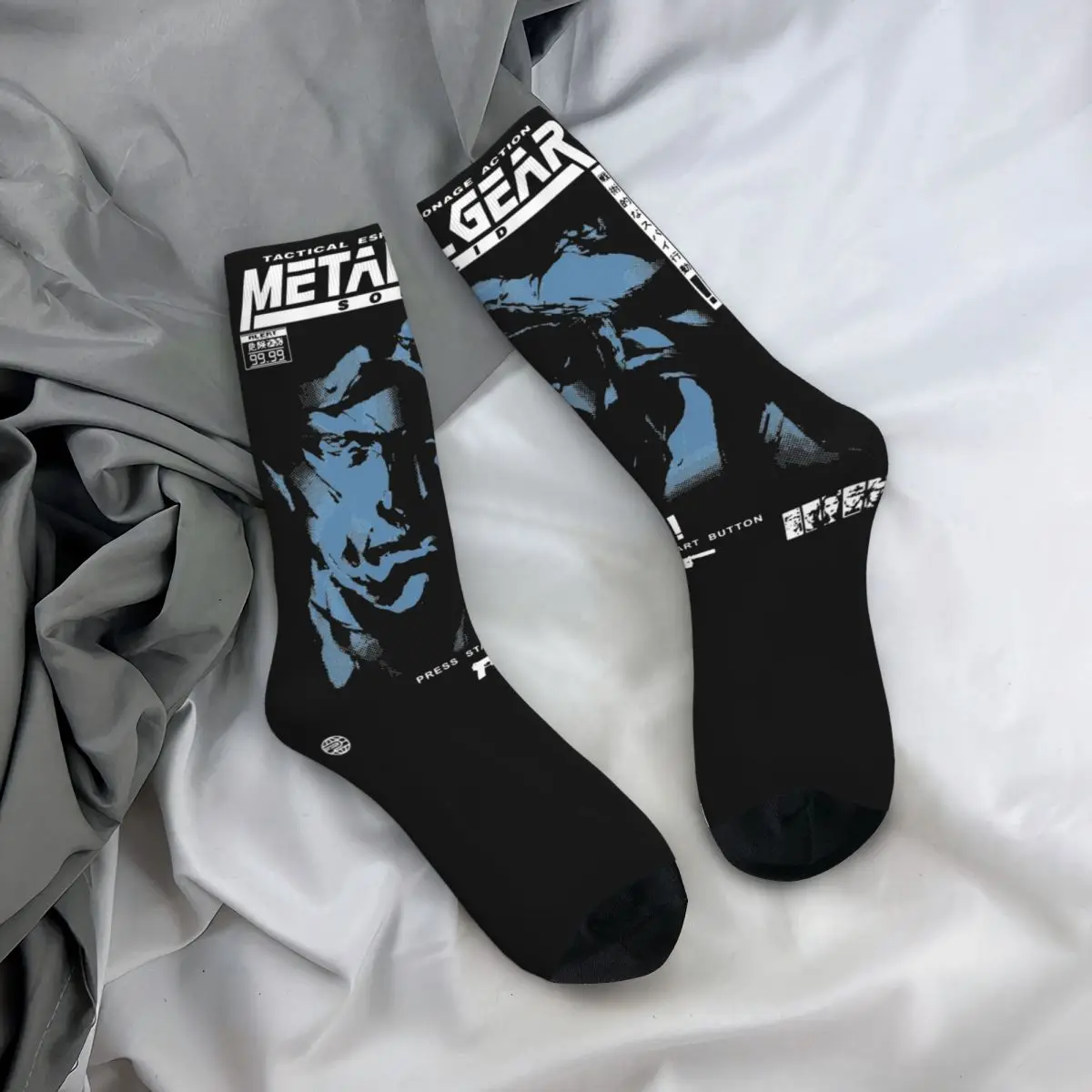 Casual Women Men Socks MGS1 Snake Metal Gear Solid Action Adventure Game Accessories Soft High Quality Stockings All Seasons