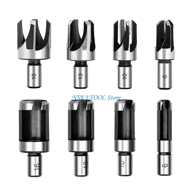 

L8RC Round Drill Bit Set Woodworking Chamfer Drill Bit for Crafting Requirements
