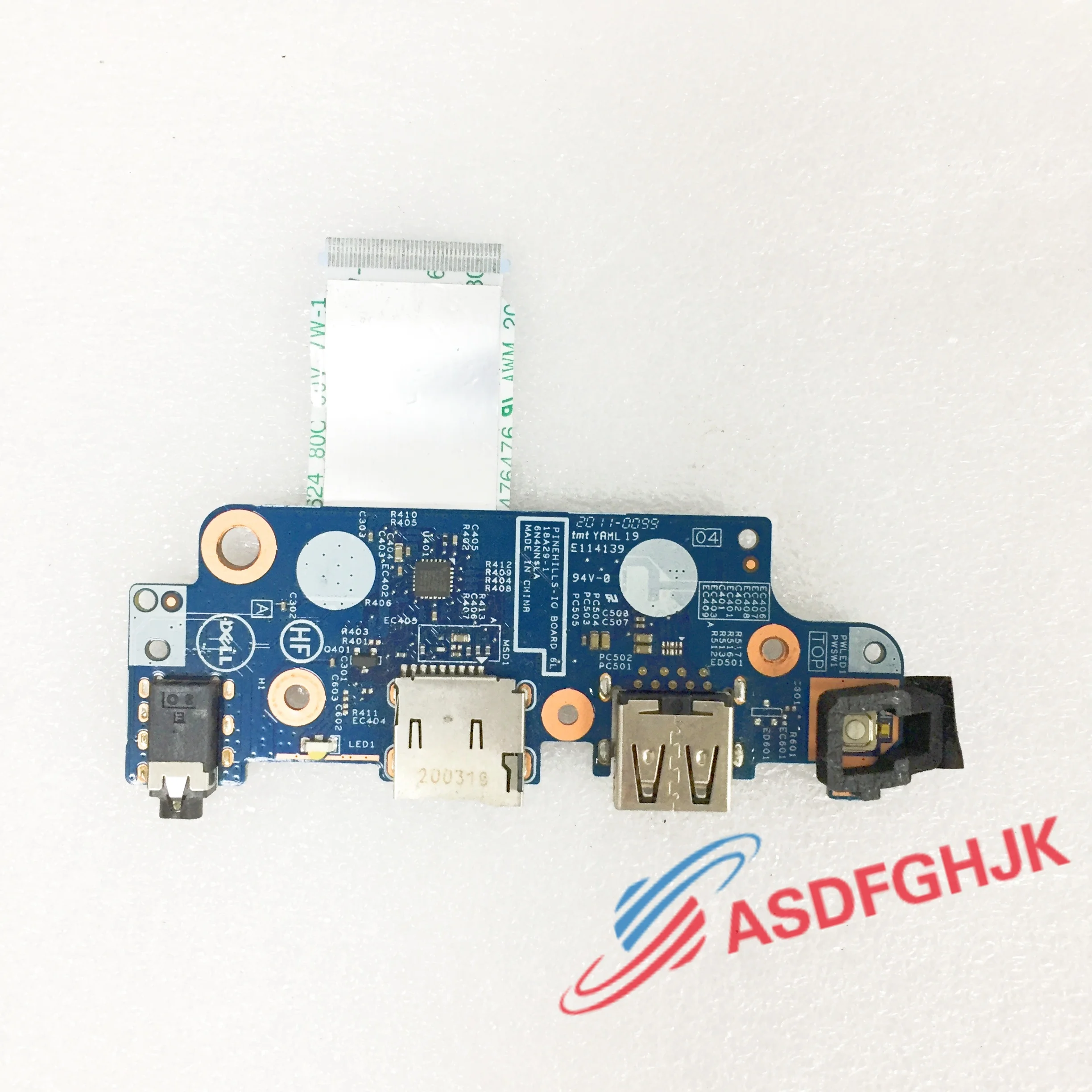 0KR8F3 For DELL Latitude 3300 Laptop USB SD Card Reader Power Button IO Board WITH CABLE 18A29-1 TEST OK