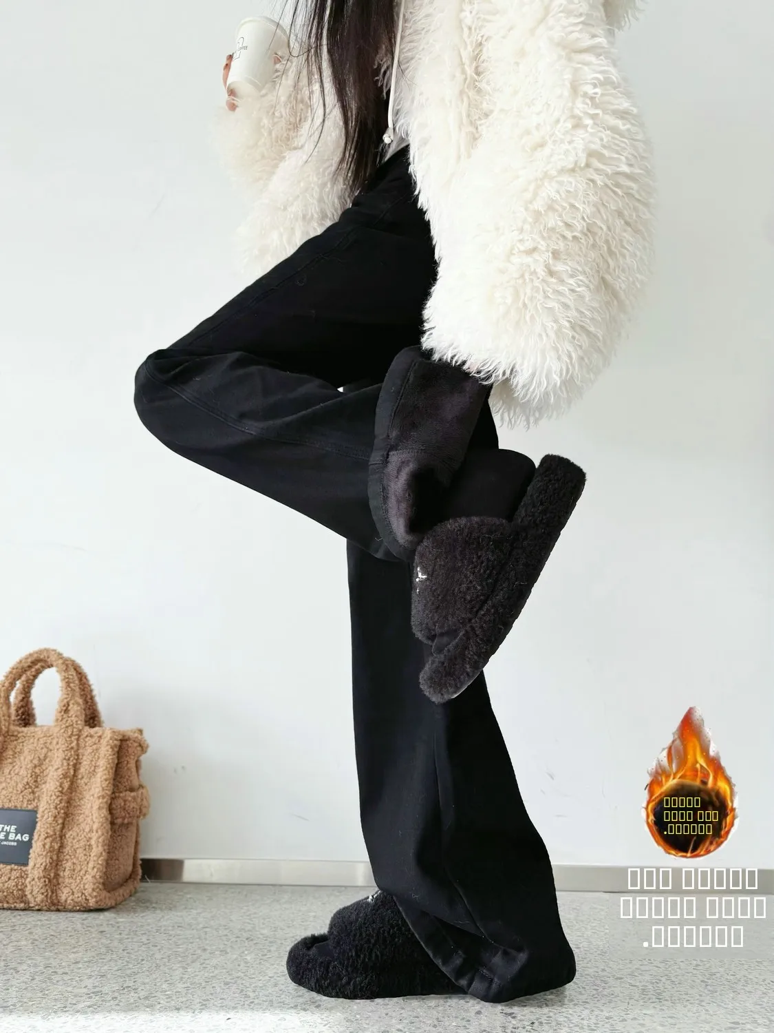 

Женские джинсы больших размеров с флисовой подкладкой, облегающие, с высокой талией, из плотного денима, зимние, теплые, модные, удлиненные, буткат-фасон