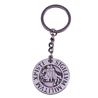 Knights Templar seal keychain Crusaders Solomons Temple keyring men Masonic gift