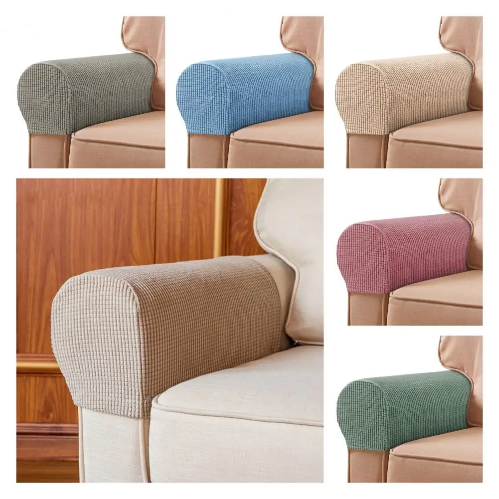 2Pcs Durable Armrest Covers  Anti-Slip Tear-Resistant Armchair Slipcover  Soft to Touch Armrest Slipcover