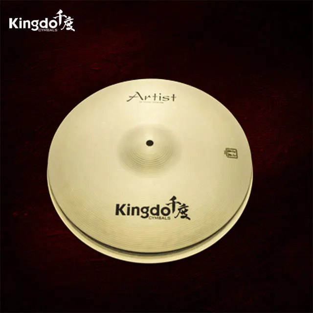 2025 Kingdo بالجملة تصميم جديد اليدوية B20 14 ''الكلاسيكية Hihat الصنج مجموعة طبلة الصنج مجموعة الآلات الموسيقية
