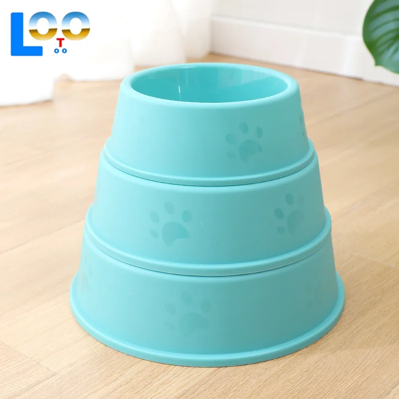 Tigelas de alimentação para animais de estimação, para gatos e cães, cor sólida, tigelas de água, fáceis de limpar, tigelas de comida úmida e seca, suprimentos para animais de estimação