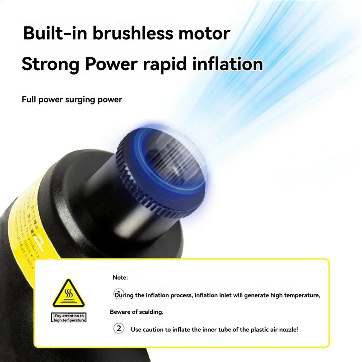 (AIMA) Mini Electric Air Pump 100PSI Portable Bike Pump Rechargeable Compressory Tire Inflator for Motorcycle Bicycle Inflator