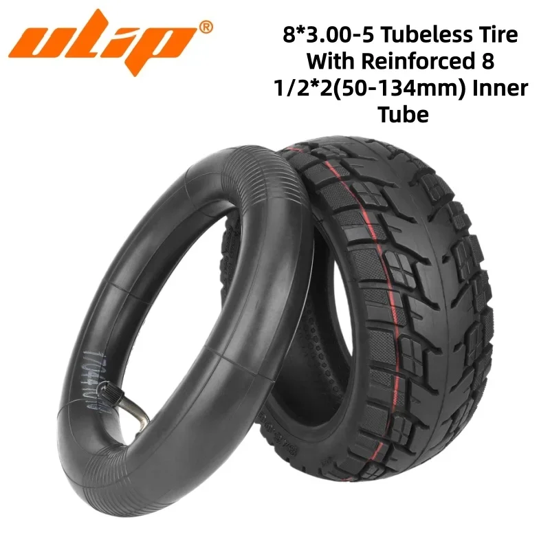 

Ulip 8-дюймовая утолщенная вакуумная шина 8*3,00-5 с 8 внутренними трубками 1/2*2 (50-134 мм) Комплекты шин для электрического скутера для Zero 9 Kaabo Mantis 8