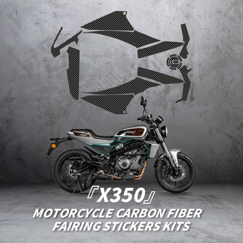 Used For HARLEY X350 Carbon Fiber Stickers Fairing Kits Motorcycle Protection And Decoration Anti Wear Waterproof Decals