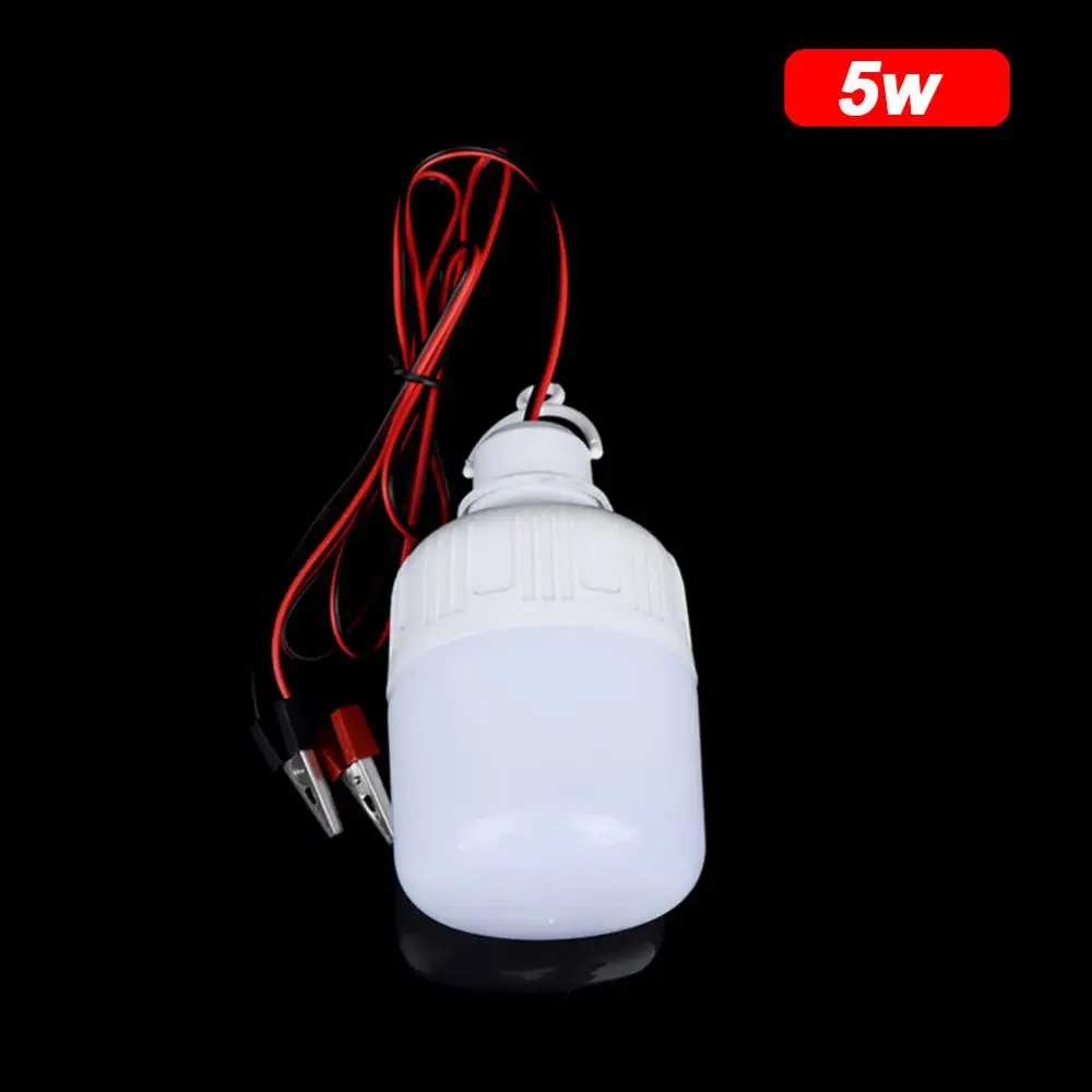 Nocna lampa akumulatorowa 12v Led Bombillas Chip do wędkowania na kemping 5w 9w 15w 20w 30w 40w żarówka Led z uchwyt do kabla