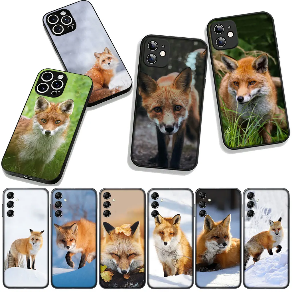 Phone Cover Wild Fox for Xiaomi Poco F7 Ultra F6 F5 F3 X7 X6 X5 X3 NFC M6 M7 Pro C75 C65 C71 C61 Flexible Case