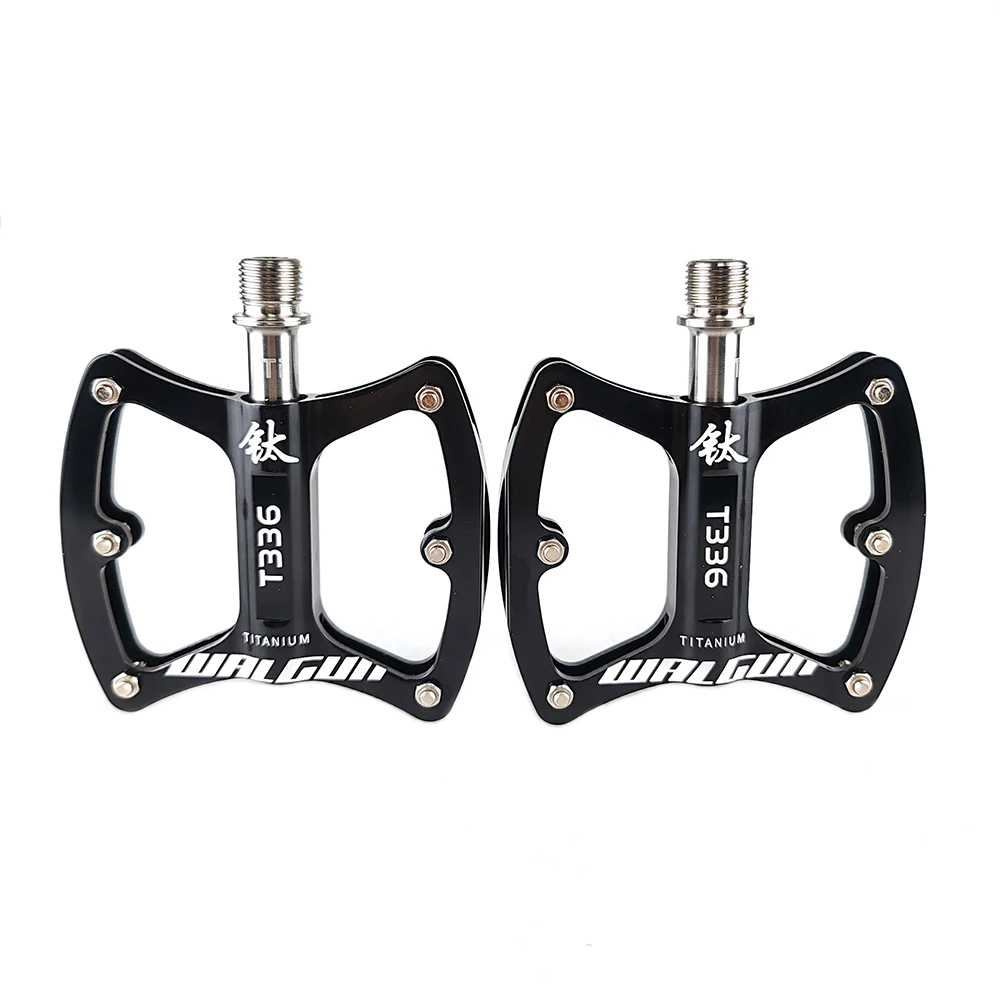 AliExpress WALGUN Walgun Titanium 3 Bearing Pedal Bicycle Pedal Anti-slip Footboard Ti Alloy Axis Mountain Road MTB Bike Cycling Pedal Accessories