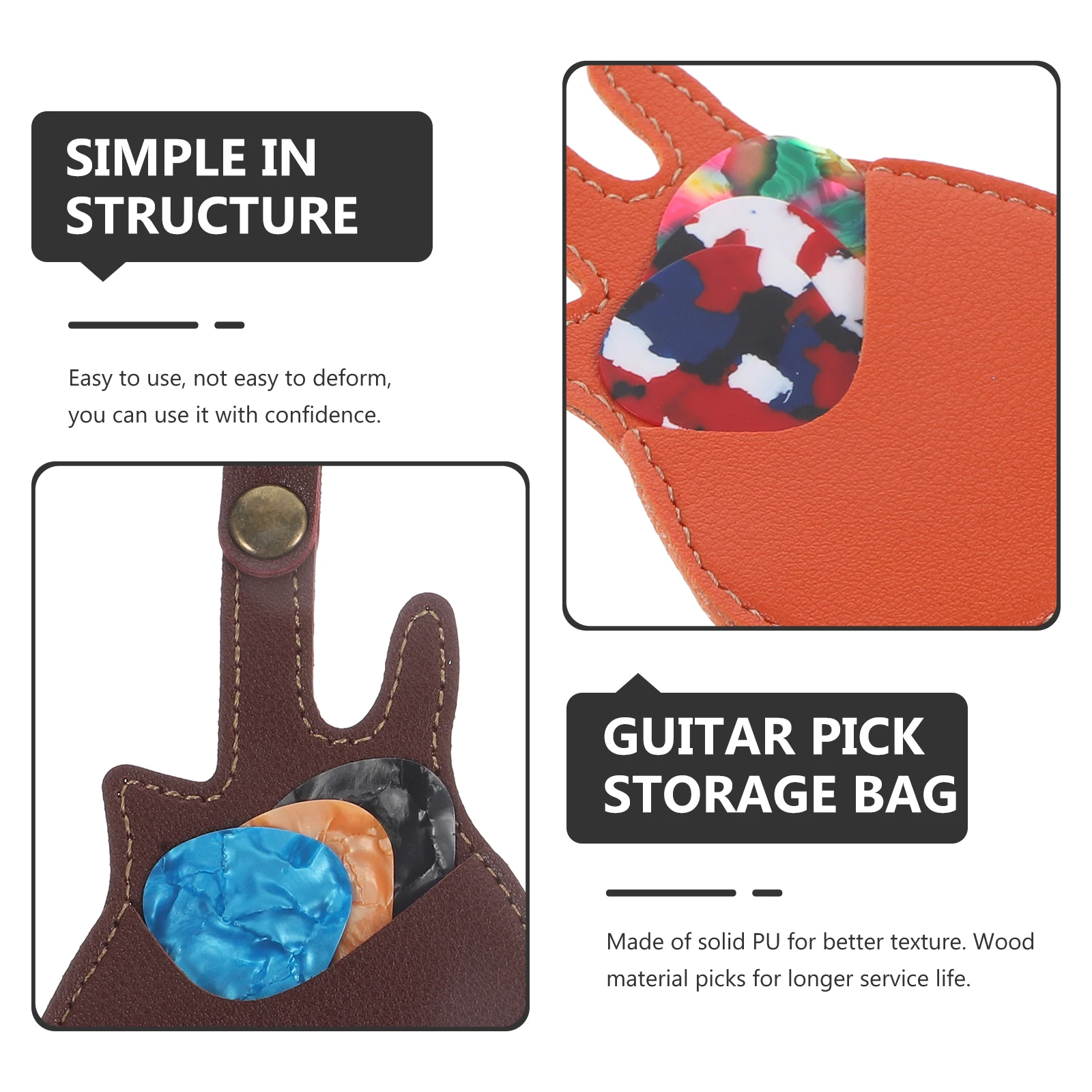 

Pick Storage Bag Guitar Plectrum Case Electric Acoustic Holder for Cases Holders